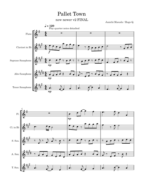 Pallet Town for Woodwind Ensemble - Pokemon Red/Blue