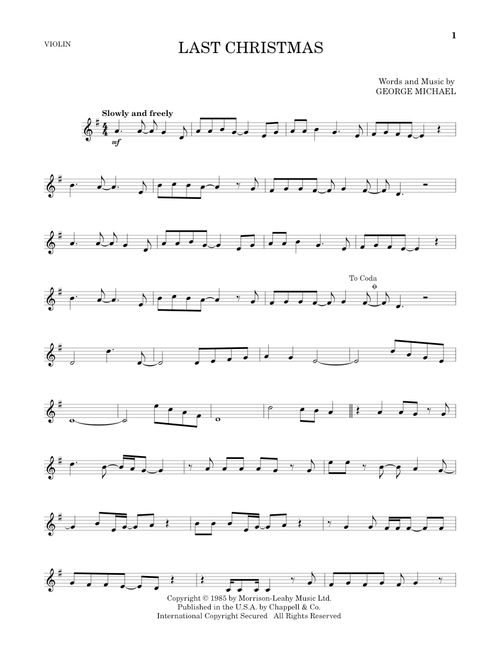 Last Christmas - Wham! (Violin Solo)