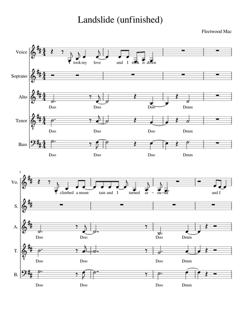 Landslide SATB