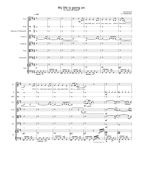 My life is going on - La casa de papel -Cecilia Krull (intro cover)