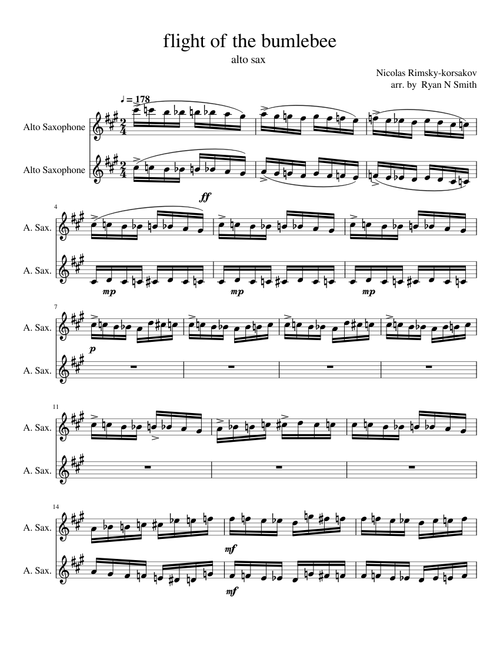flight of the bumblebee duet