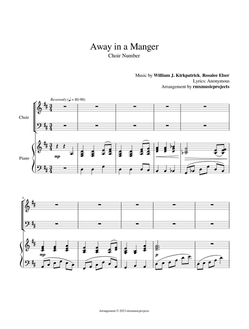 Away in a manger – William J. Kirkpatrick (Choir-English)