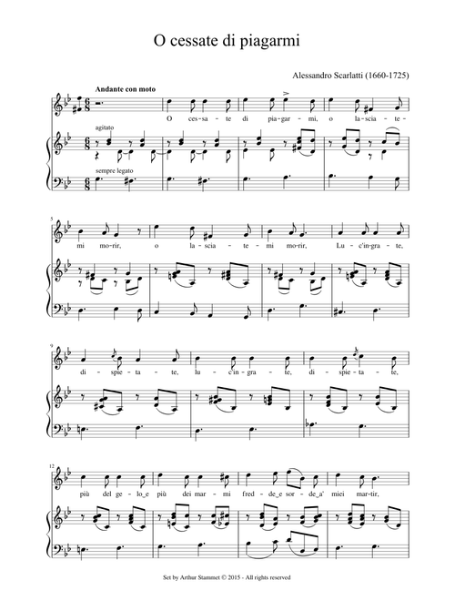 Scarlatti - O cessate di piagarmi - g minor