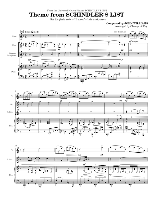 Schindler's List Theme – John Williams