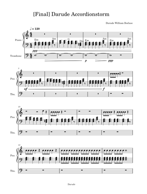 Sandstorm – Darude for Accordion and Trombone