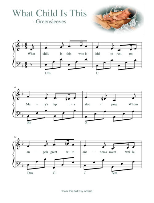 What Child Is This (Greensleeves) - PianoEasy.online