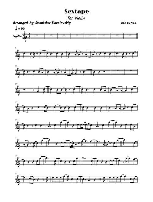 Sextape – Deftones (Violin Cover by Stanislav Kovalevskiy)