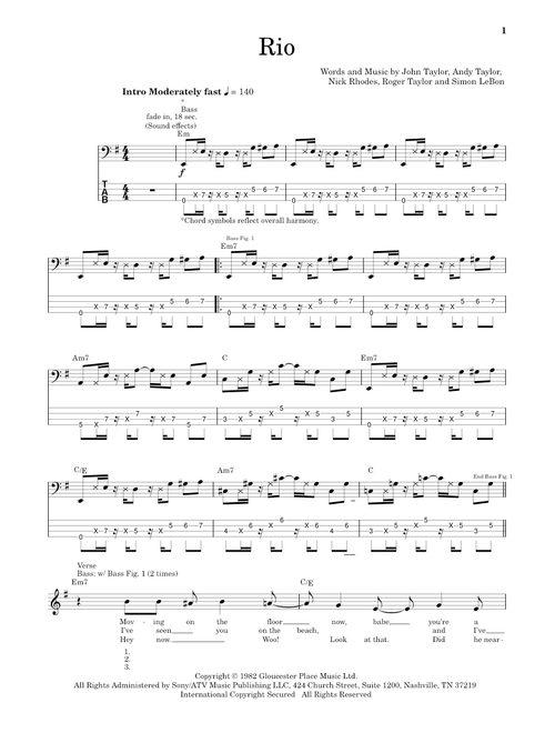 Rio - Duran Duran (School of Rock - Bass Guitar)