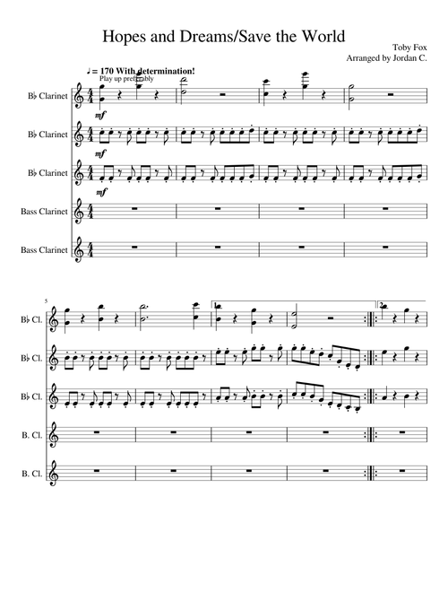 Undertale - Hopes and Dreams/Save the World (clarinet)