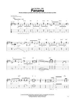 Play Official version of Runnin with the devil Sheet Music by Van