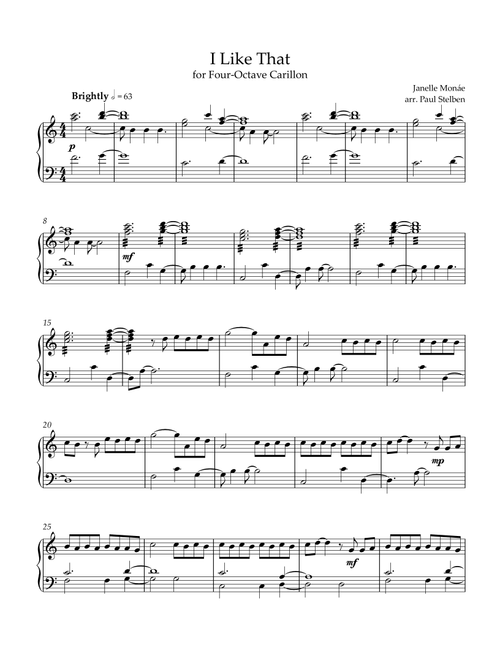 I Like That (Arr. Paul Stelben) - Janelle Monae (Instrumental Solo)