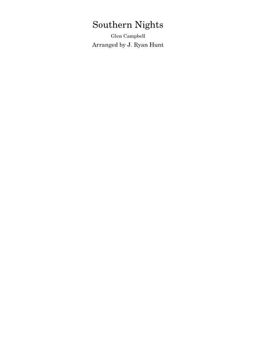 Southern Nights – Glen Campbell for Marching Band Stand Tune