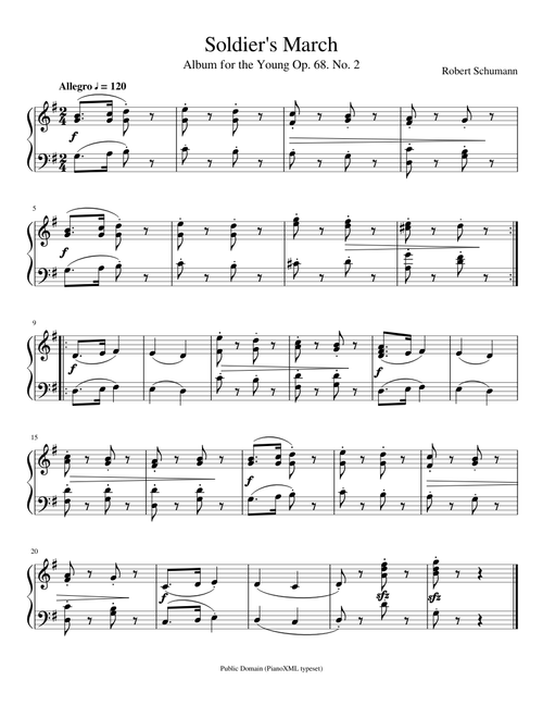 Schumann: Soldier's March, Op. 68, No. 2