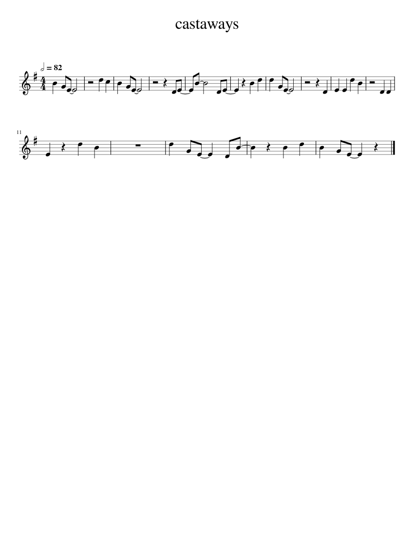 castaways the backyardigans Sheet music for in bflat (Solo