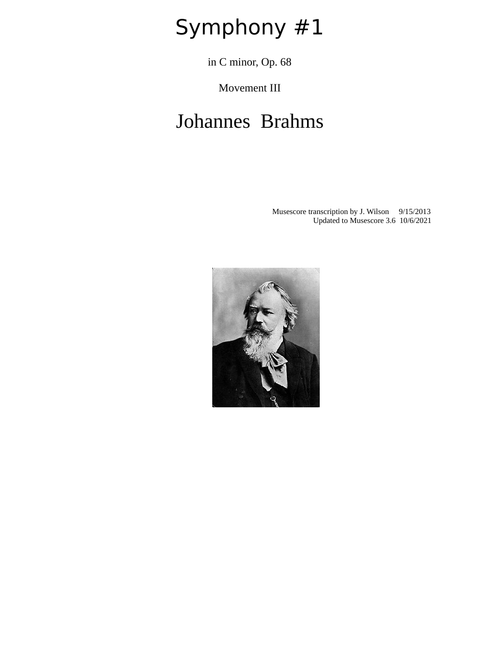 Brahms Symphony #1 third movement