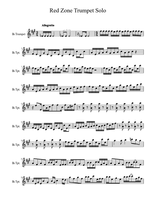 Red Zone Trumpet Solo