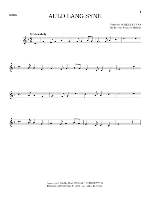 Auld Lang Syne - Robert Burns (French Horn Solo)