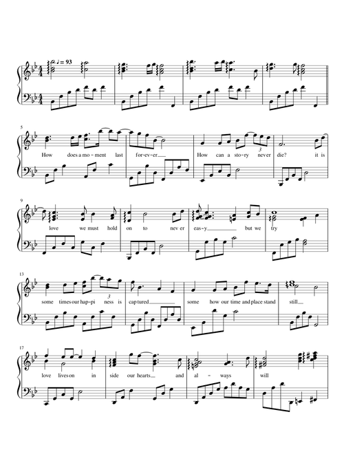 How does a moment last forever - Alan Menken
