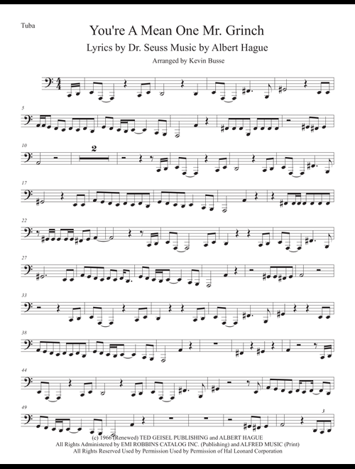 You're A Mean One, Mr. Grinch (Arr. Kevin Busse) - Albert Hague (Tuba Solo)
