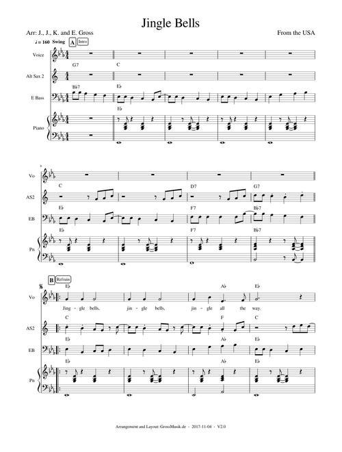 Jingle Bells - Easy Swing Arrangement