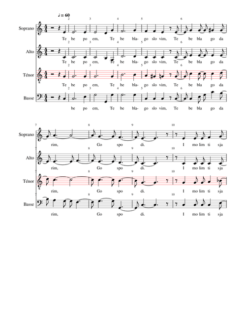 Tebe poem-Tenors-Bortniansky