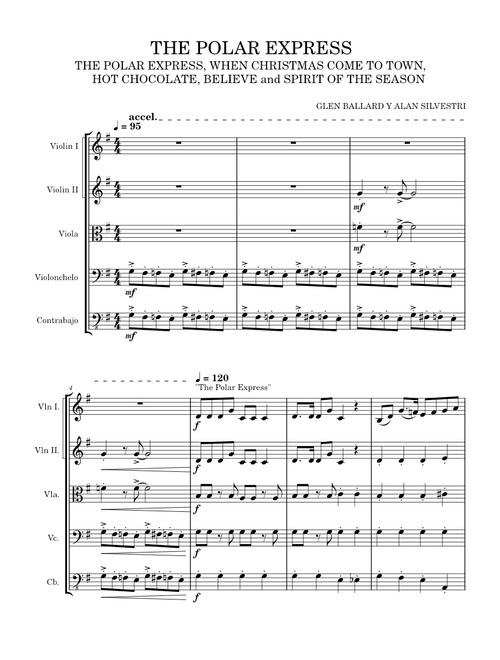 Selections From The Polar Express – Michael Story para Quinteto de Cuerdas