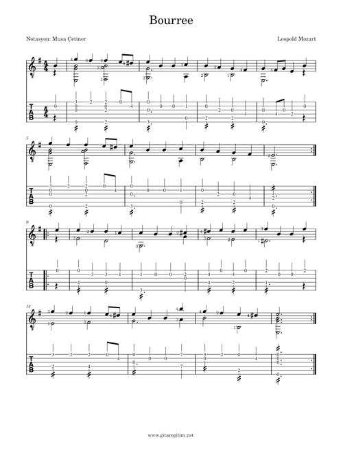 Bourree – Leopold Mozart