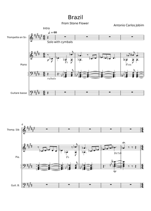 Brazil – Antônio Carlos Jobim Sheet Music with Chords for Piano, Flute ...