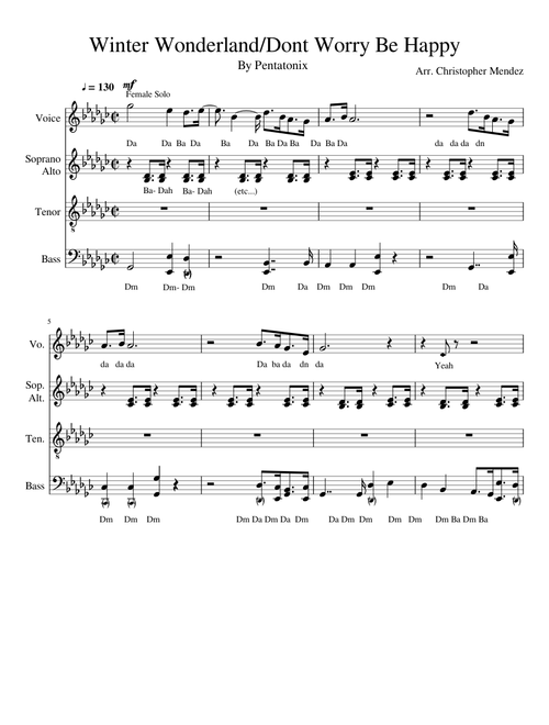 Winter Wonderland / Don't Worry Be Happy by Pentatonix