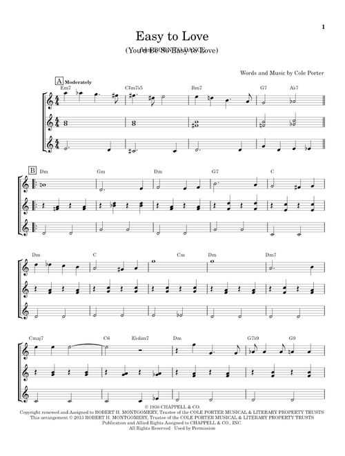 Easy To Love (You'd Be So Easy To Love) - Cole Porter (Ukulele Ensemble)