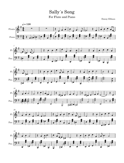 Sally ' s Song – Danny Elfman Sally's Song – Danny Elfman