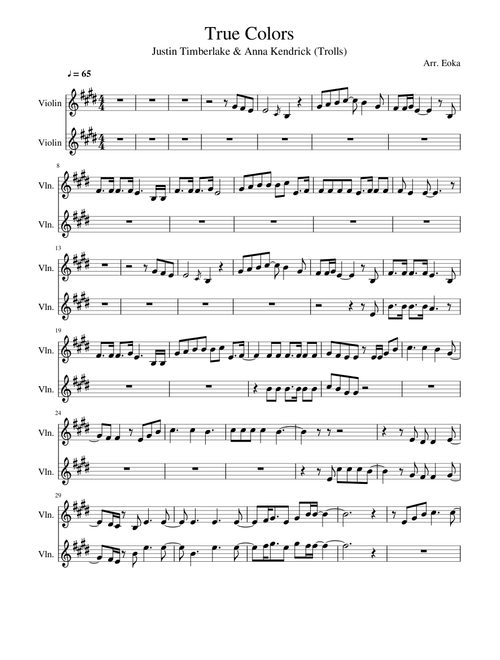 True Colors (Violin Duet)