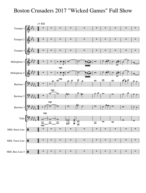 Boston Crusaders 2017 "Wicked Games" (WIP)