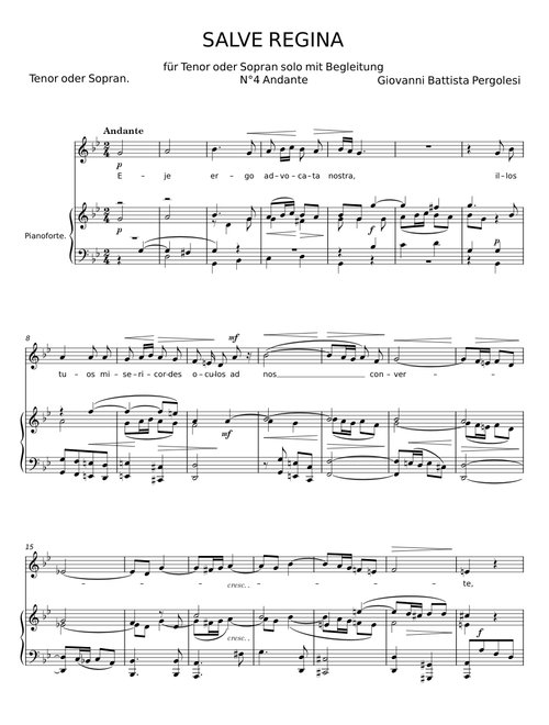 Salve Regina in E minor - Giovanni Battista Pergolesi