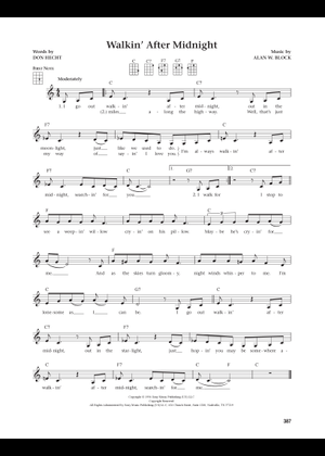 Walkin' After Midnight (Lead sheet with lyrics ) Sheet Music with