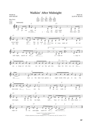 Walkin' After Midnight (Lead sheet with lyrics ) Sheet Music with Walkin' After Midnight (Lead sheet with lyrics ) Sheet Music with