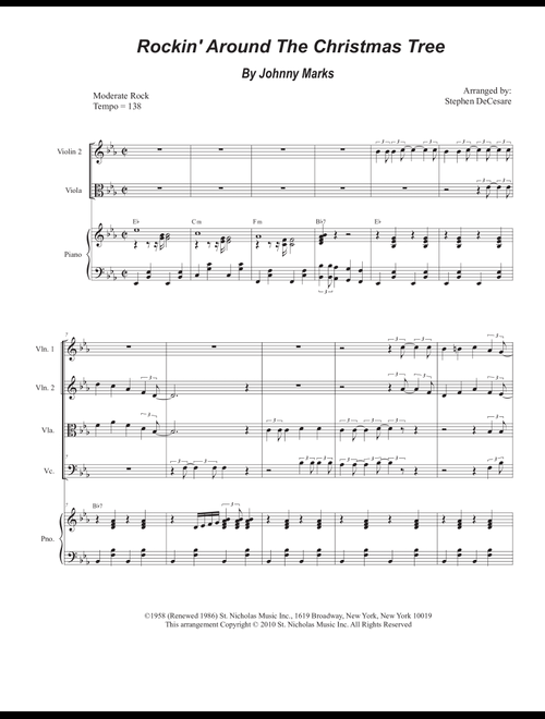Rockin' Around The Christmas Tree (Arr. Stephen DeCesare) - Toby Keith (String Quartet)