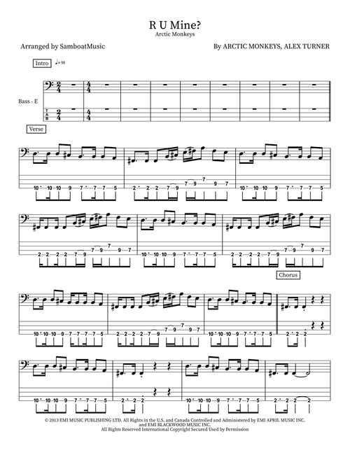 R U Mine? (Arr. SamboatMusic) - Arctic Monkeys (Instrumental Solo)
