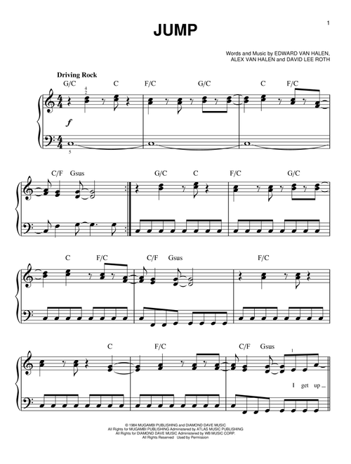 Jump - Van Halen, Glee (TV Series) (Very Easy Piano)