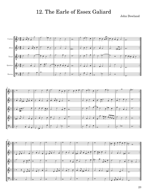 The Earle of Essex Galiard - John Dowland