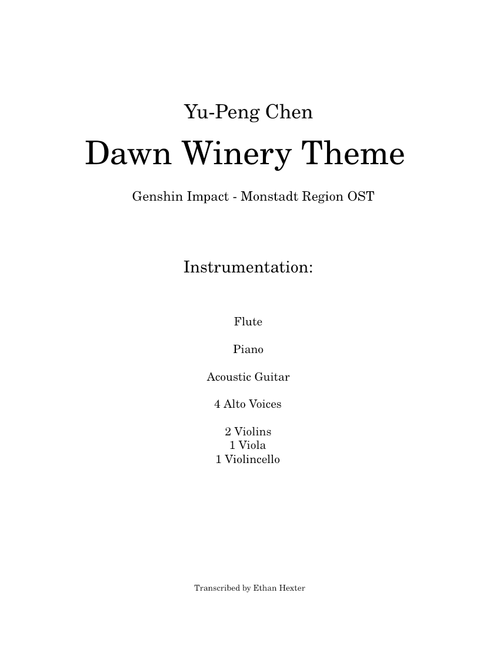Dawn Winery Theme (Monstadt OST) [Genshin Impact]