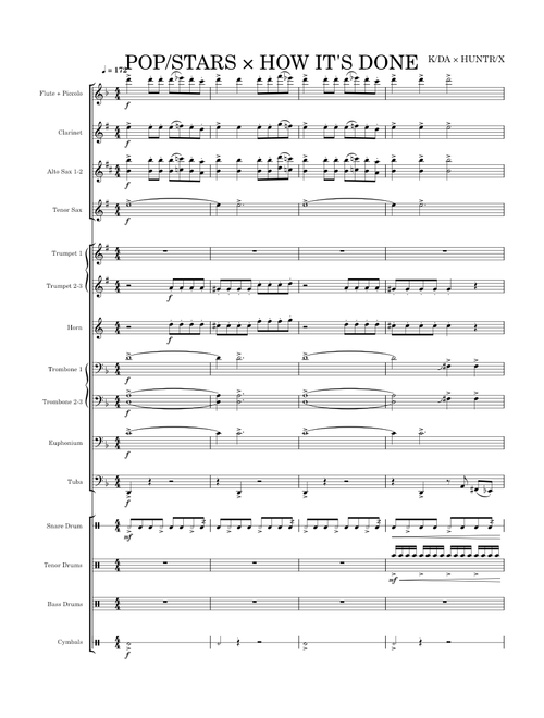 POP/STARS × HOW IT'S DONE - K/DA × HUNTR/X - Marching Band Mashup