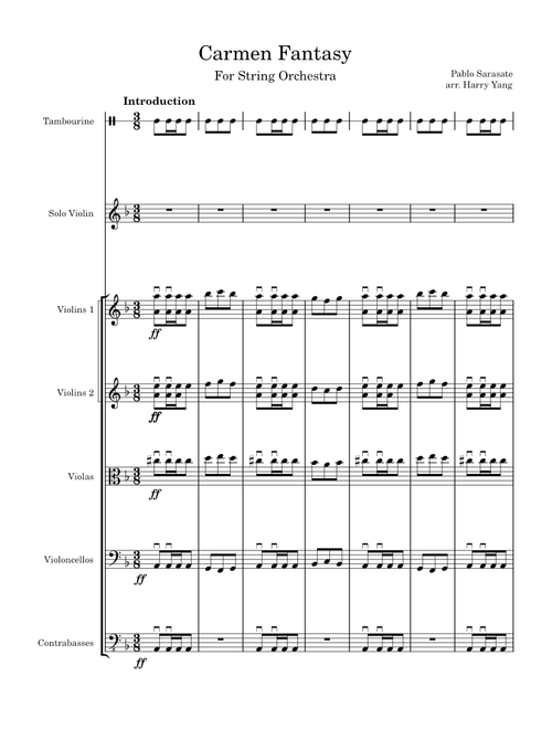 Carmen Concert Fantasy, Op.25 – Pablo de Sarasate Sarasate's Carmen Fantasy for Strings