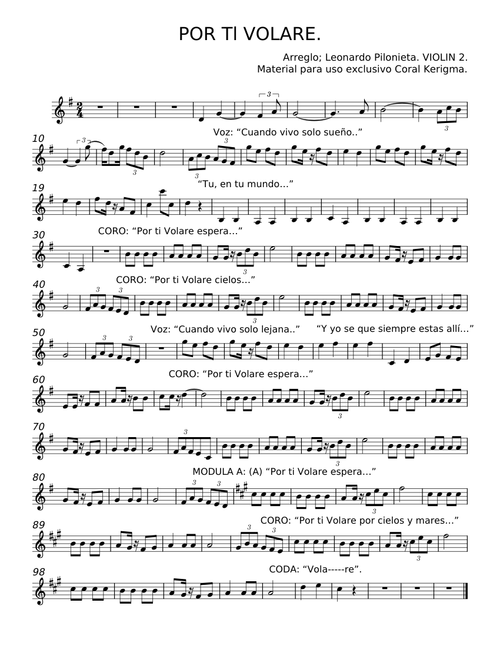 Por ti volare - Andrea Bocelli
