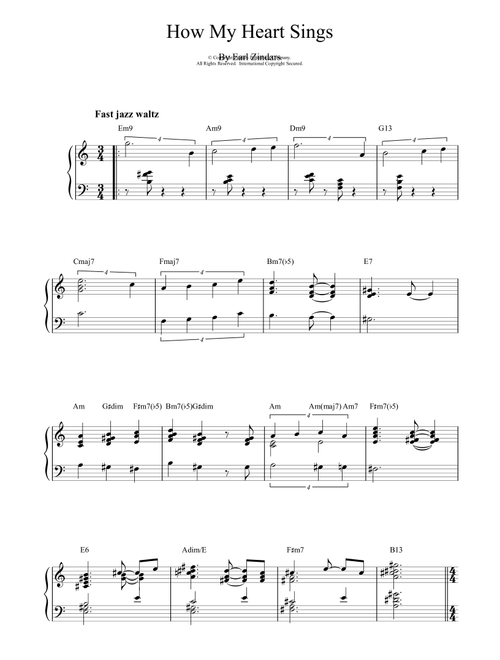 How My Heart Sings - Bill Evans (Piano Solo)