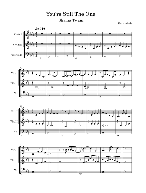 You're Still The One - String Trio