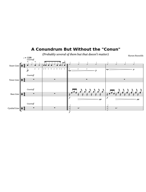 A Conundrum But Without the Conun