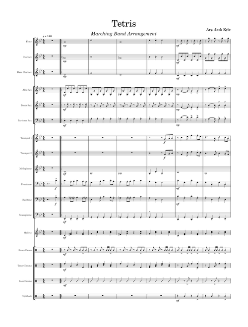 Tetris theme – Misc Computer Games Marching Band