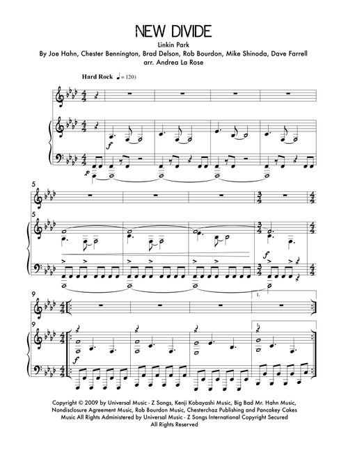 New Divide (Arr. Andrea La Rose) - Linkin Park (Large Ensemble)