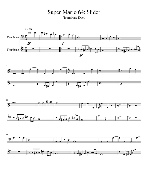 Super Mario 64: Slider - Trombone Duet